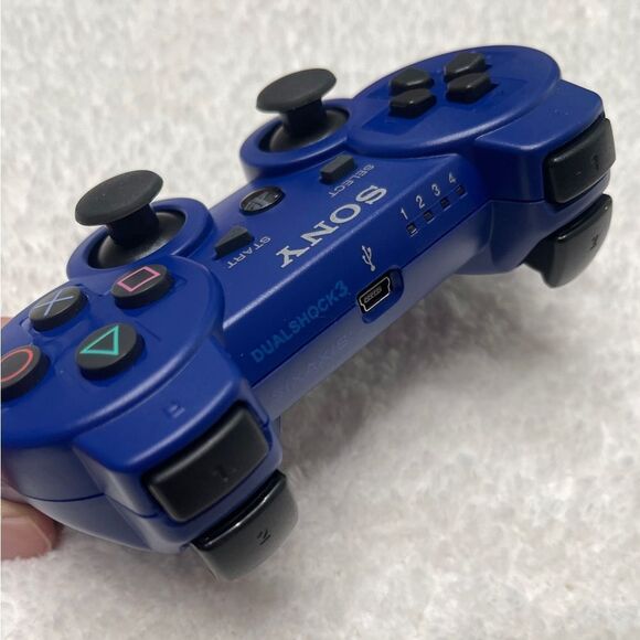 Sony PS3  Blue Wireless Game Controller - Picture 2 of 4